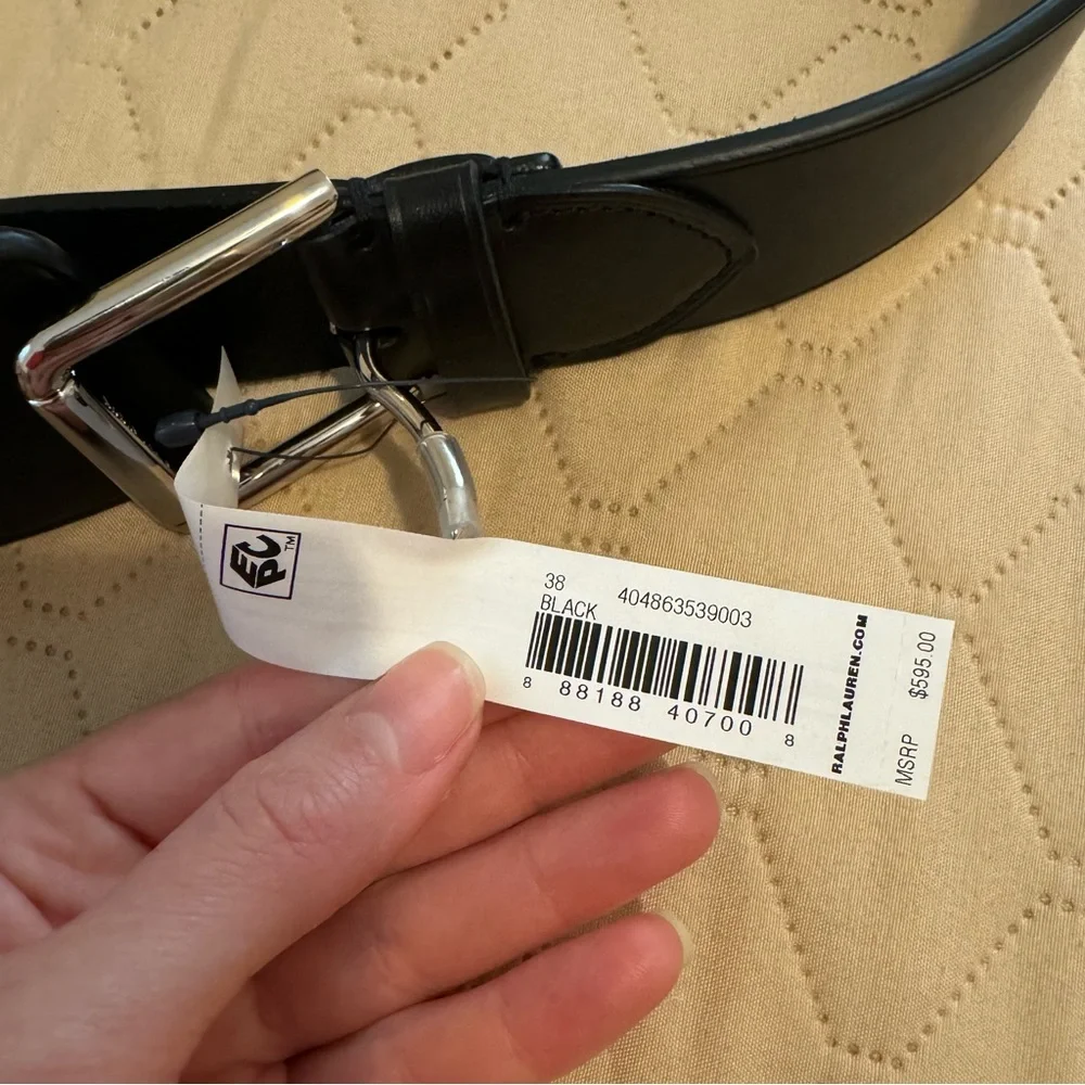 Brand new  Ralph Lauren Collection black  leather belt, in original box - Picture 3 of 3